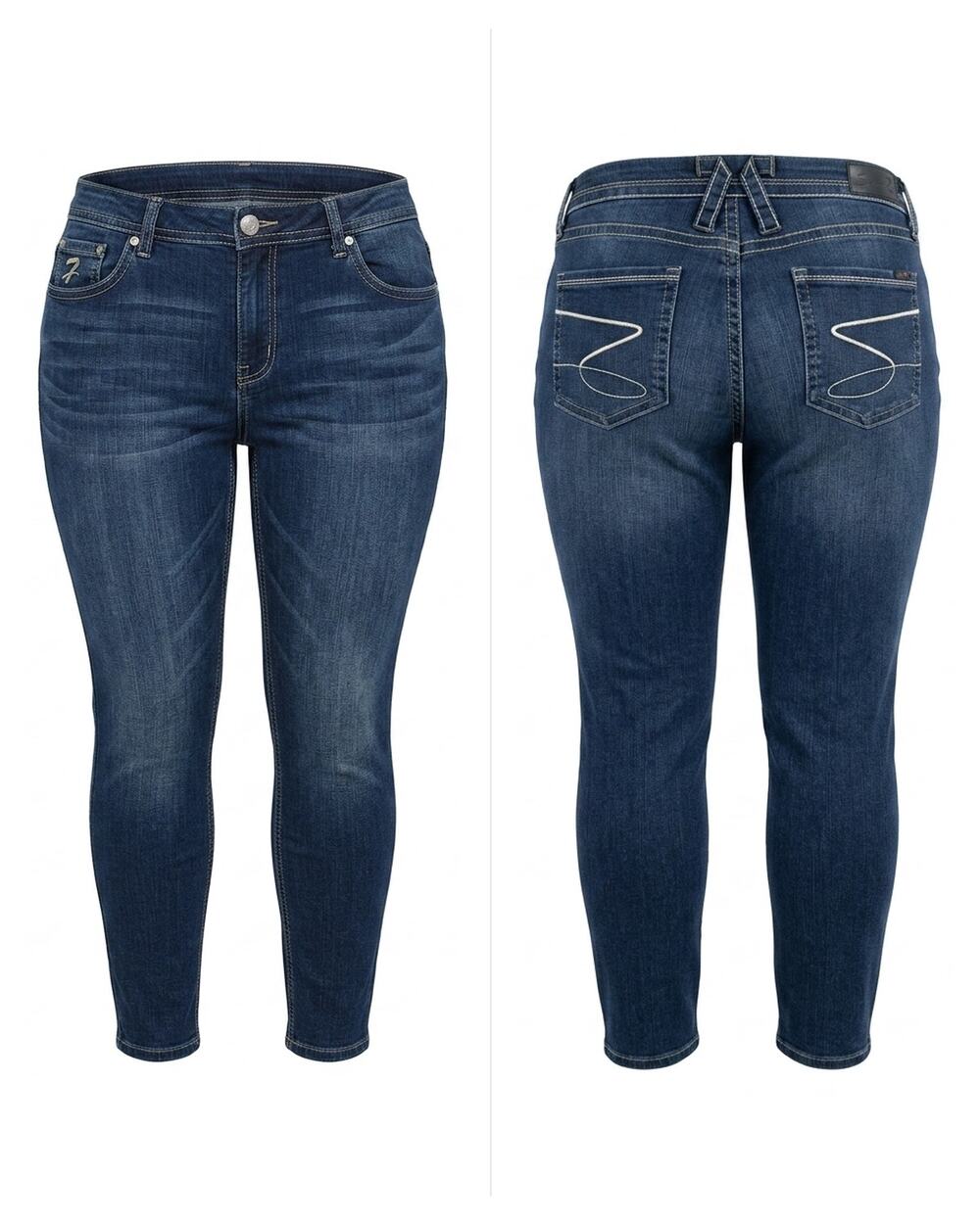Seven7 Luxe Dark Wash Blue Stretch Skinny Jeans Women Size 22